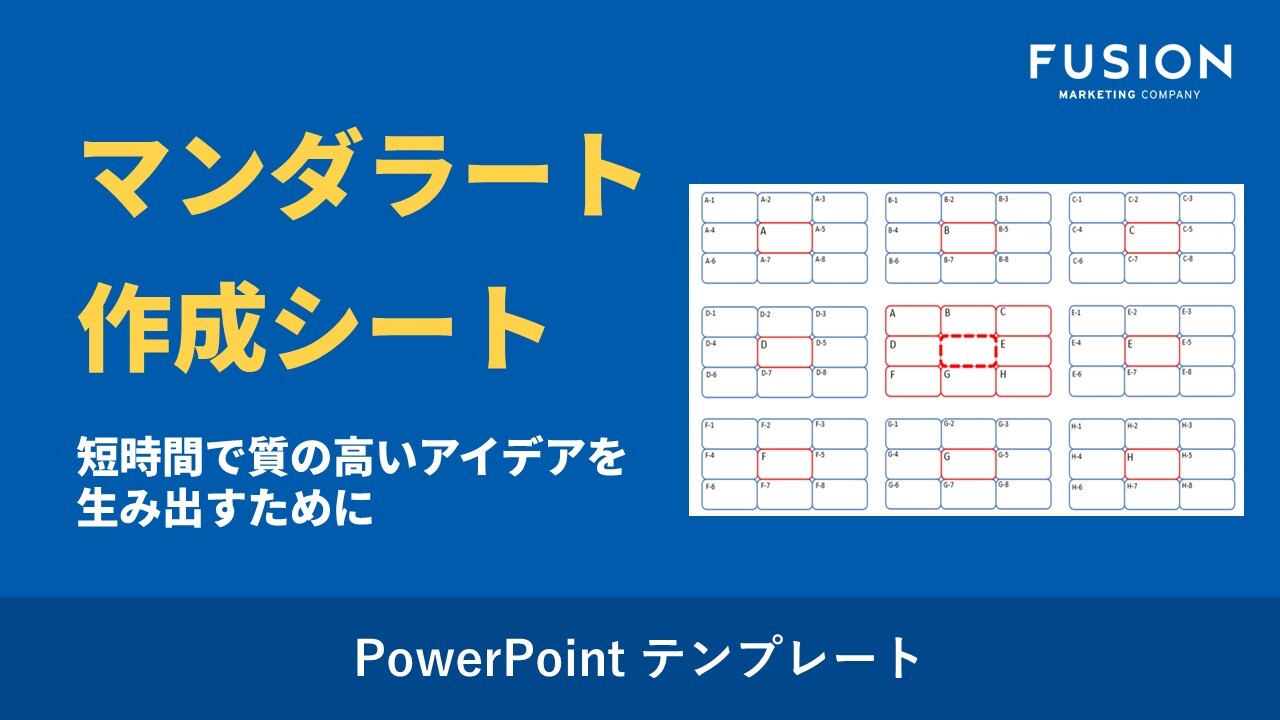 【お役立ち資料】マンダラート作成シート